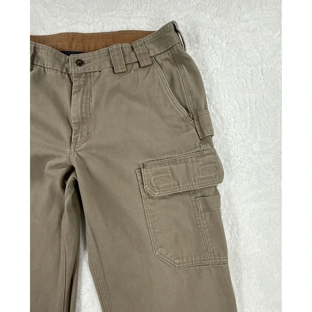 Duluth Trading Cargo Pants Mens 36 Brown Canvas Workwear Utility